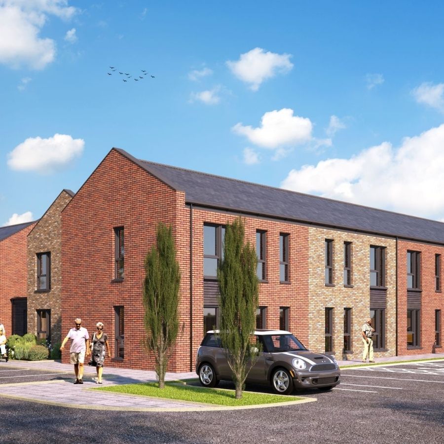 CGI of Coventry development site by HBV Group Supported Living Developers UK